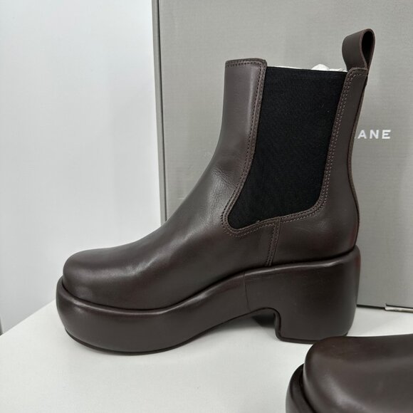 Everlane The Puffa Boot in Dark Brown size 8 Chelsea Ankle 3.25" Chunky Platform - Picture 2 of 10